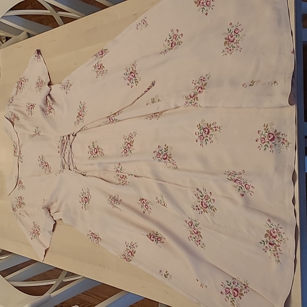 LIKE NEW VTG ULTRA DRESS Floral Kitschy Rose Print - Picture 13 of 14